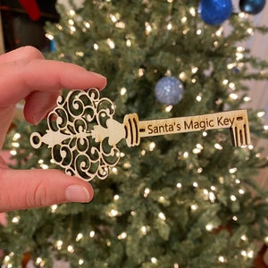 Christmas Eve Gift Santa’s Key Stocking Filler Stocking Stuffer Christmas Eve Box Laser Engraved Wood Key Santa’s Magic Key Wood Key