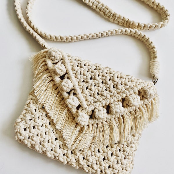 Macrame Crossbody Bag Etsy