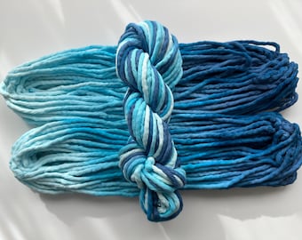 Hand Dyed Macrame Cord, Multi Colored Cotton Rope, 4mm Single Strand Macrame Cord, weaving string, chunky craft yarn
