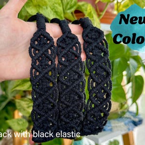 boho headband macrame, bohemian hair accessories, hippie headband, woven headband, boho gifts for women immagine 7