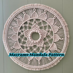 Macrame Mandala Pattern PDF digital download with video tutorial