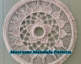 Makramee Mandala Muster PDF digitaler Download mit Video Tutorial