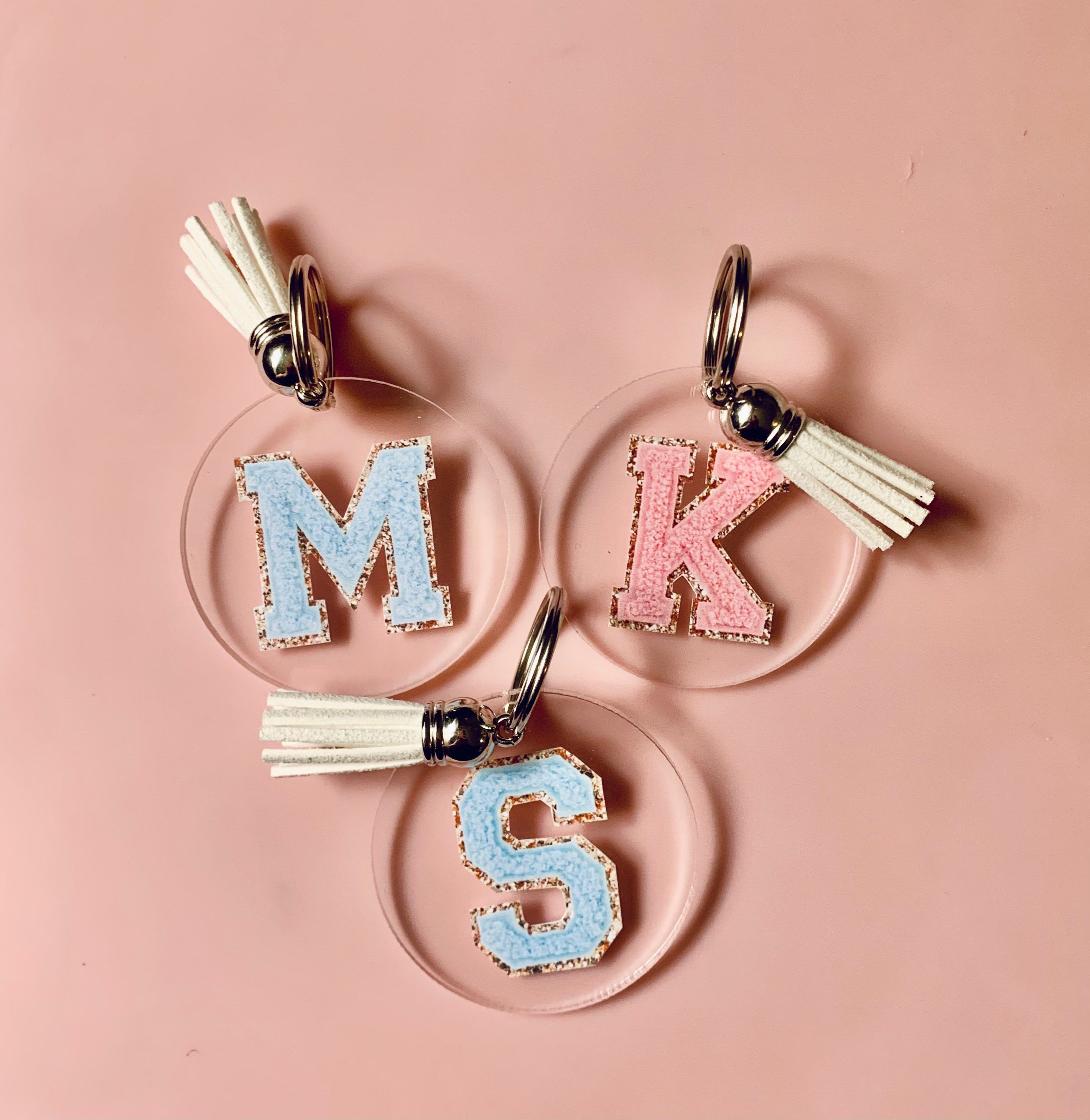 Personalized Letter Keychain with Tassel Etsy