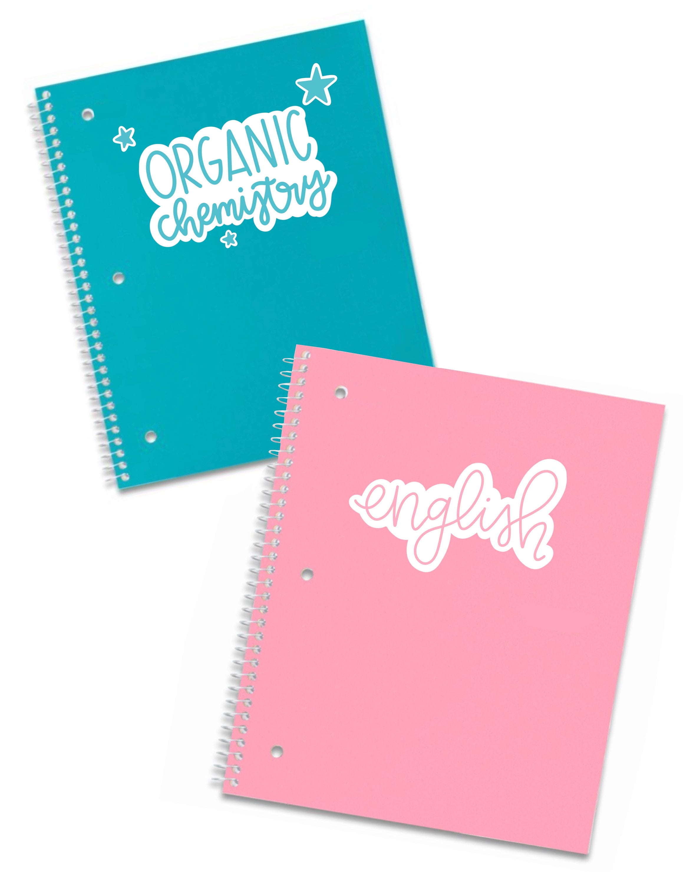 Custom Subject Notebook Sticker Etsy