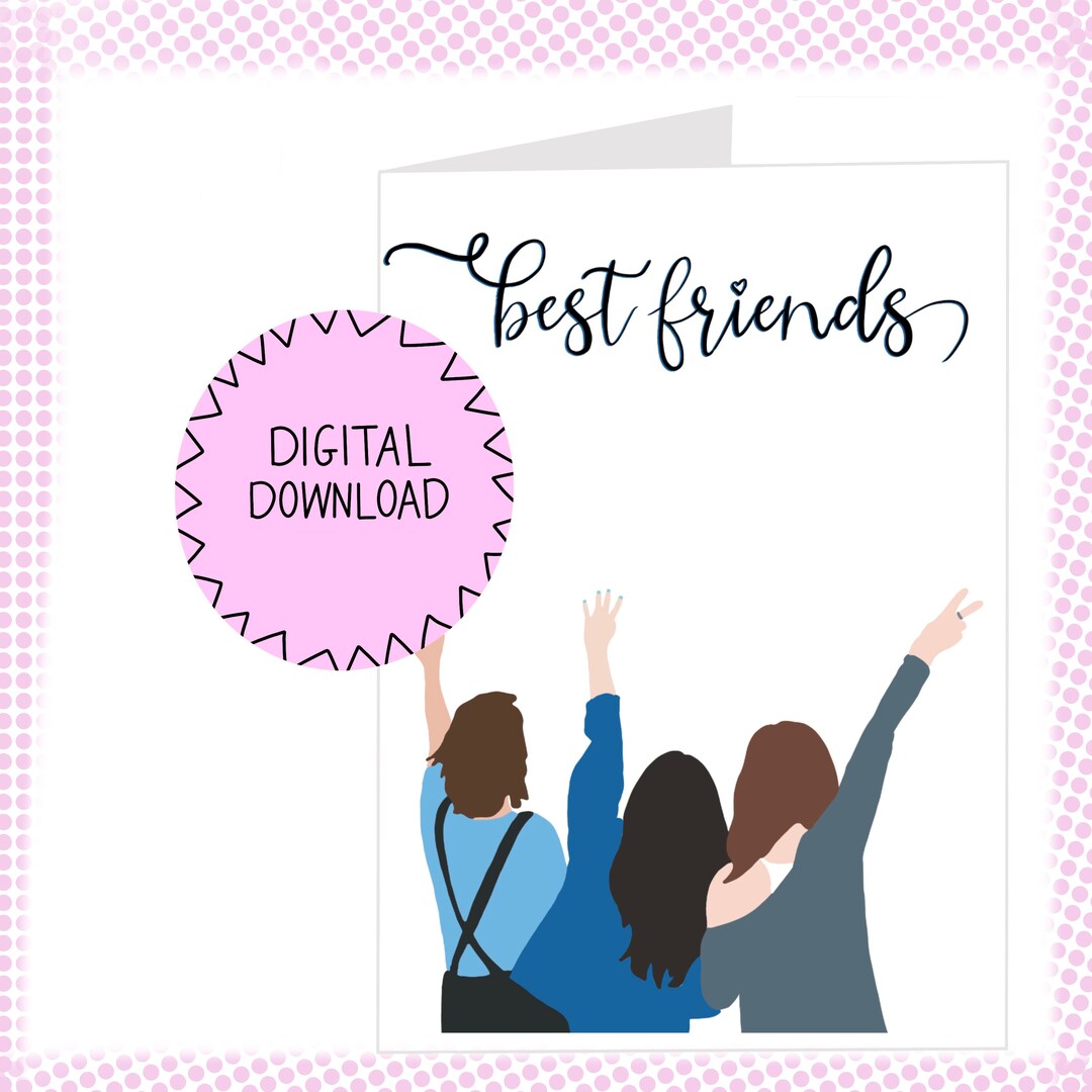 Best Friends Greeting Card Gift Printable - Etsy