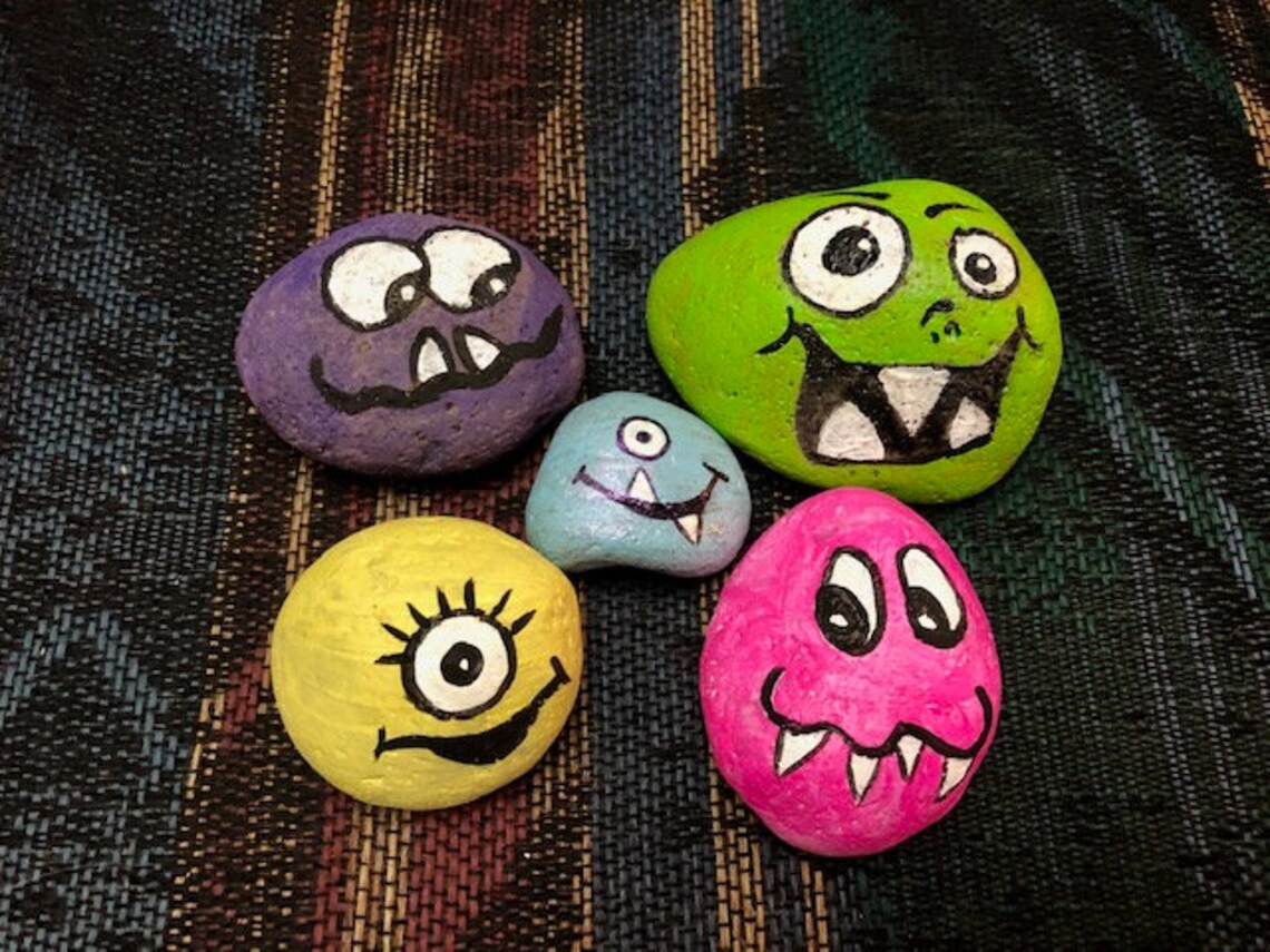 Cute Monster Rocks - Etsy