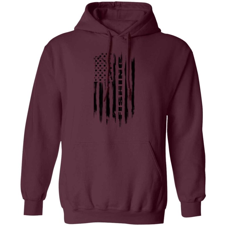 Fishing Saltwater Fresh Water Fish American Flag Pullover Hoodie