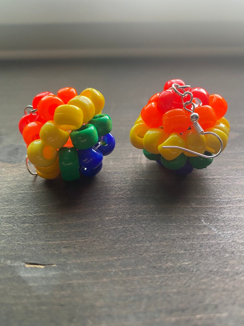 Kandi Rainbow Ball Earrings