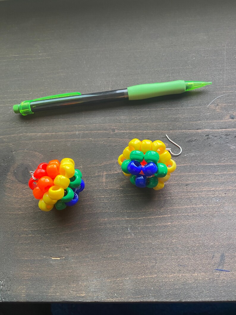 Kandi Rainbow Ball Earrings