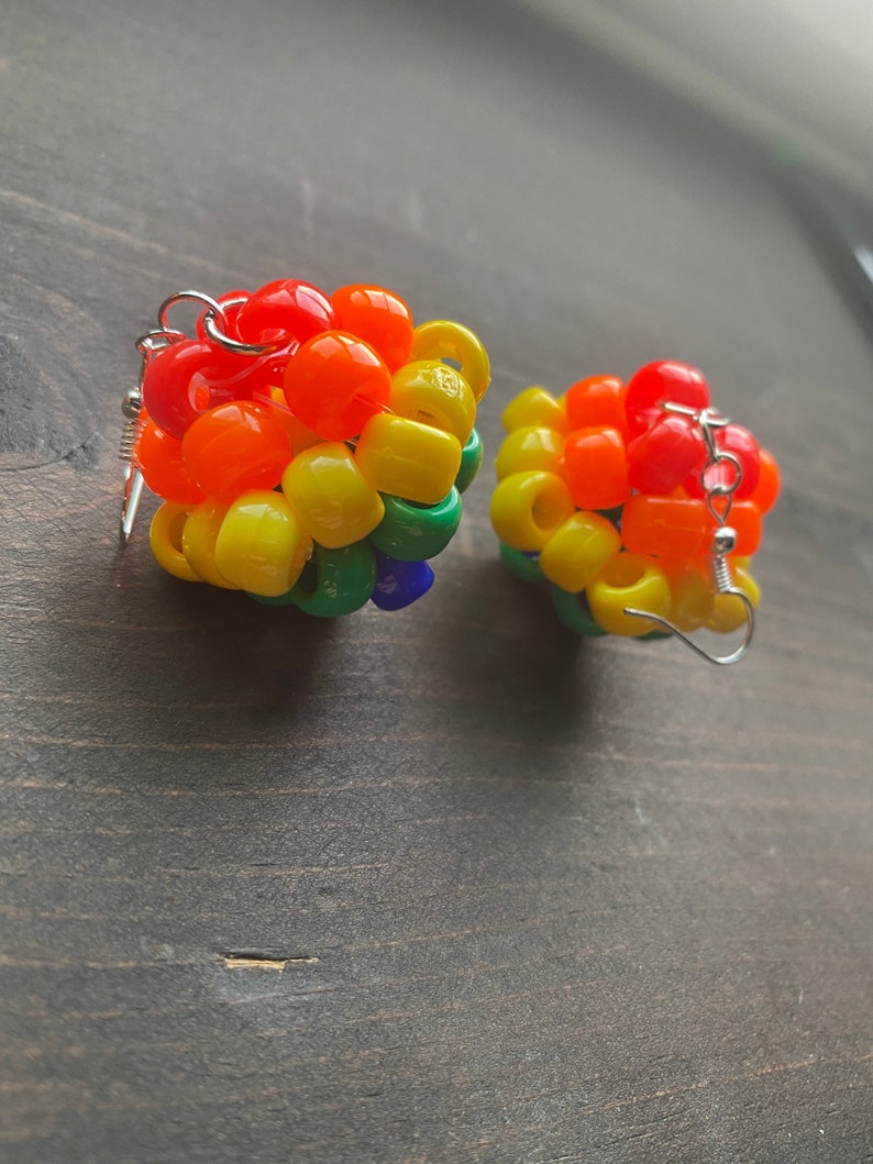 Kandi Rainbow Ball Earrings