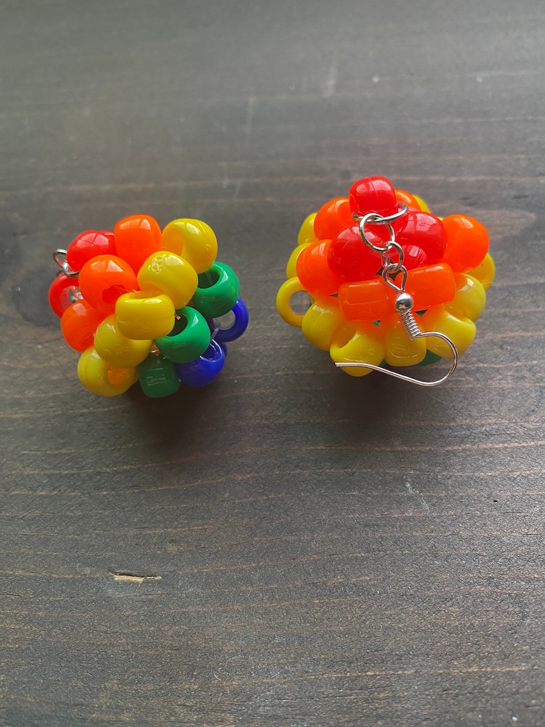 Kandi Rainbow Ball Earrings