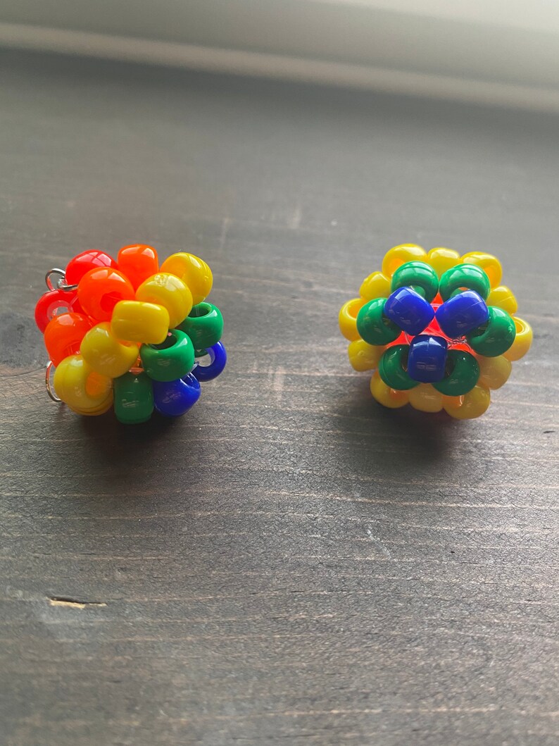 Kandi Rainbow Ball Earrings