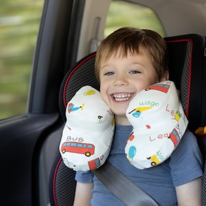 Sahara Nap Neck Pillow for Children / Child Car Pillow / Minky Soft Cushion / Travel Pillow / Plush / Kids Gifts / Carseat Accessory image 18