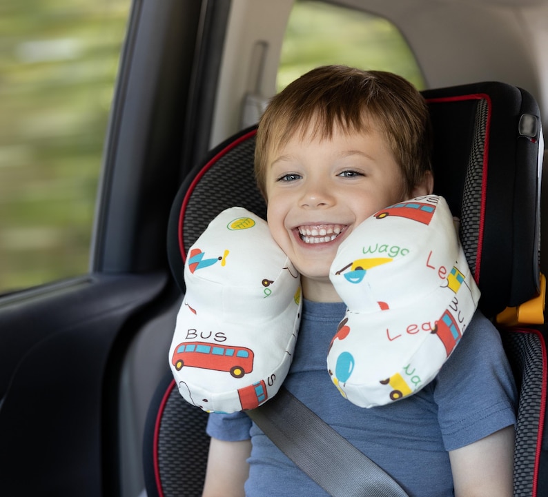 Sahara Nap Neck Pillow for Children / Child Car Pillow / Minky Soft Cushion / Travel Pillow / Plush / Kids Gifts / Carseat Accessory image 18