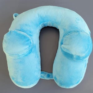 Sahara Nap Neck Pillow for Children / Child Car Pillow / Minky Soft Cushion / Travel Pillow / Plush / Kids Gifts / Carseat Accessory Blue