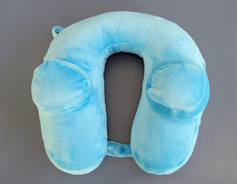 Sahara Nap Neck Pillow for Children / Child Car Pillow / Minky Soft Cushion / Travel Pillow / Plush / Kids Gifts / Carseat Accessory Blue