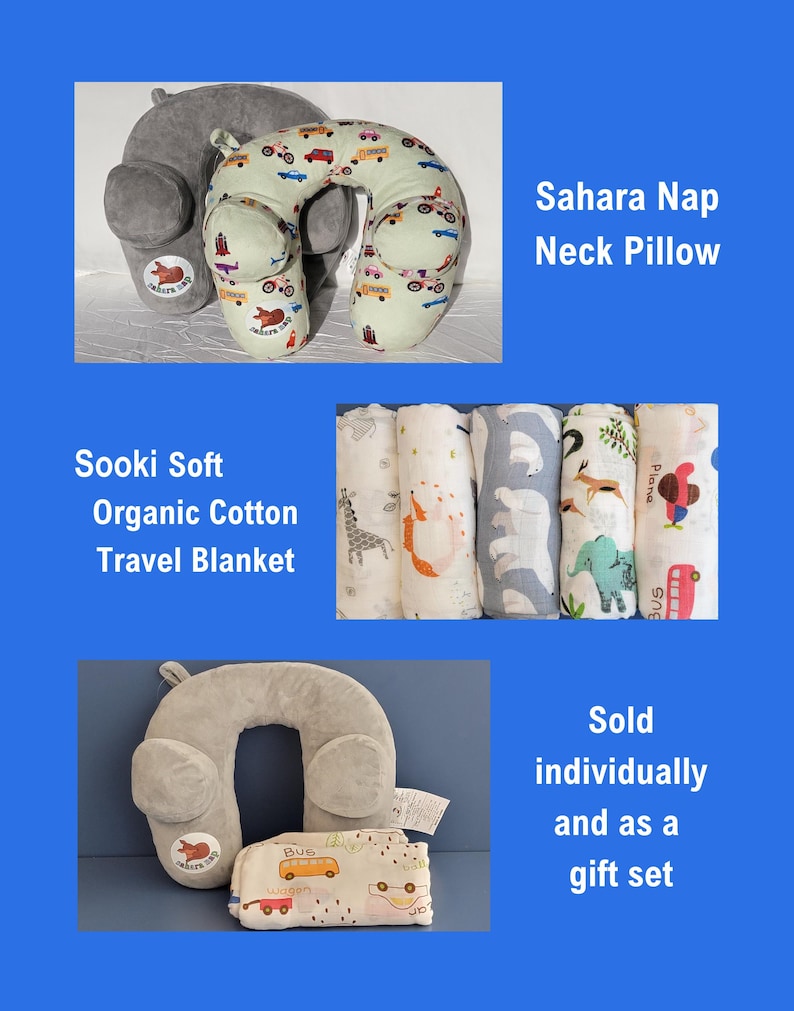 Sahara Nap Neck Pillow for Children / Child Car Pillow / Minky Soft Cushion / Travel Pillow / Plush / Kids Gifts / Carseat Accessory image 14