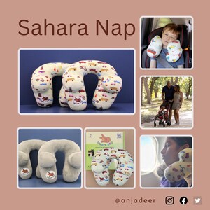 Sahara Nap Neck Pillow for Children / Child Car Pillow / Minky Soft Cushion / Travel Pillow / Plush / Kids Gifts / Carseat Accessory image 15
