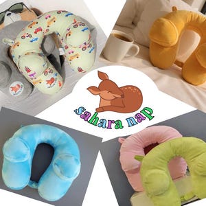 Sahara Nap Neck Pillow for Children / Child Car Pillow / Minky Soft Cushion / Travel Pillow / Plush / Kids Gifts / Carseat Accessory image 16
