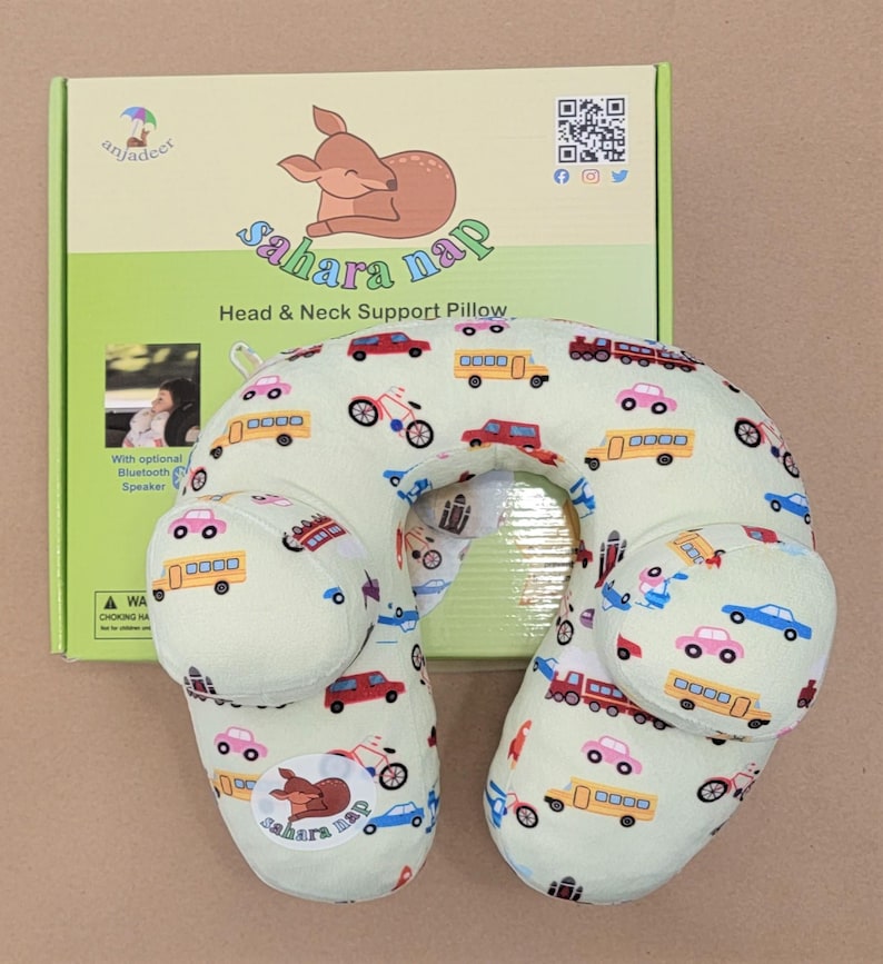 Sahara Nap Neck Pillow for Children / Child Car Pillow / Minky Soft Cushion / Travel Pillow / Plush / Kids Gifts / Carseat Accessory image 11
