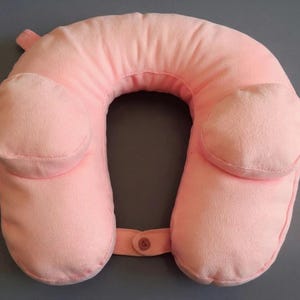 Sahara Nap Neck Pillow for Children / Child Car Pillow / Minky Soft Cushion / Travel Pillow / Plush / Kids Gifts / Carseat Accessory Pink