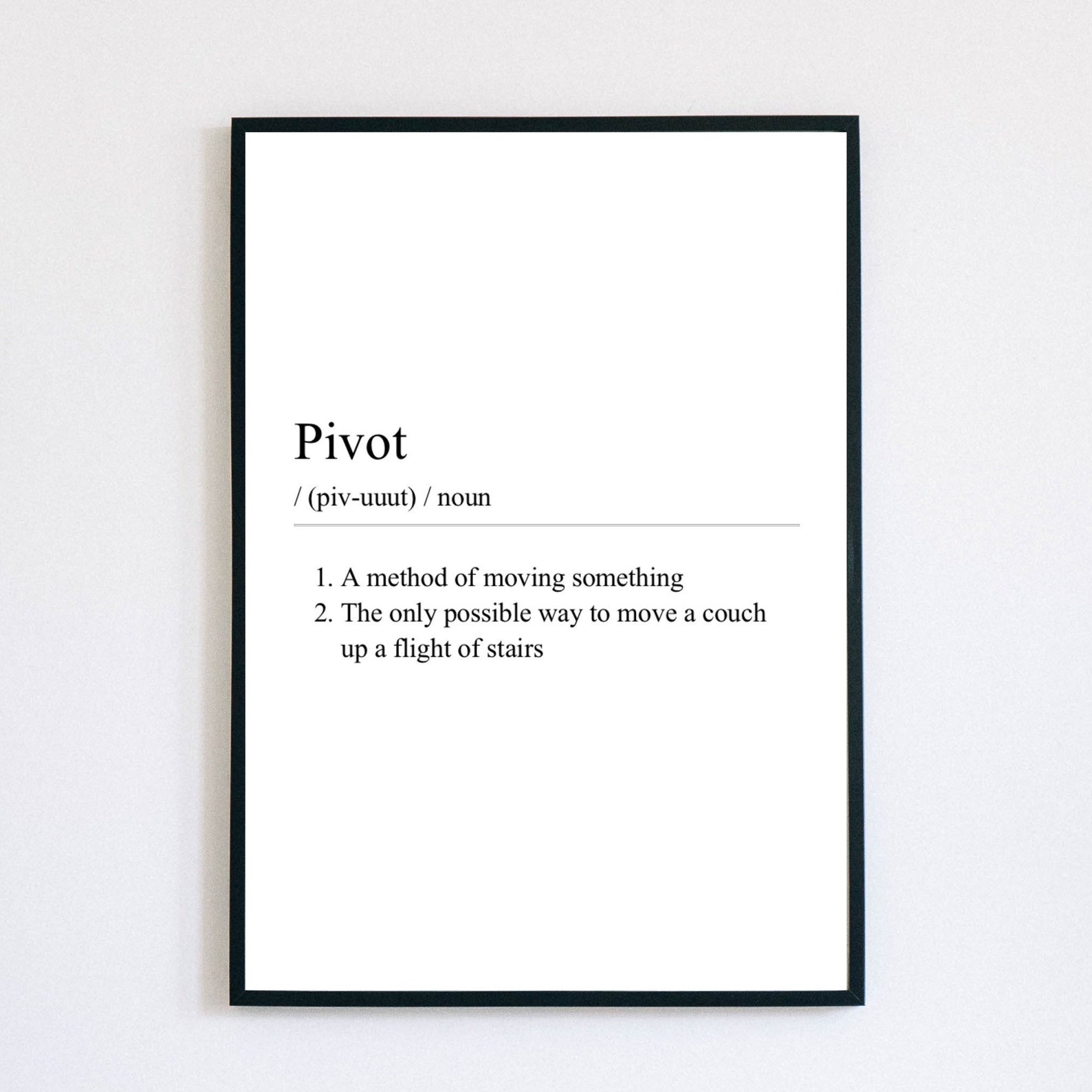 PIVOT Definition Dictionary Print / FRIENDS Tv Show Etsy UK