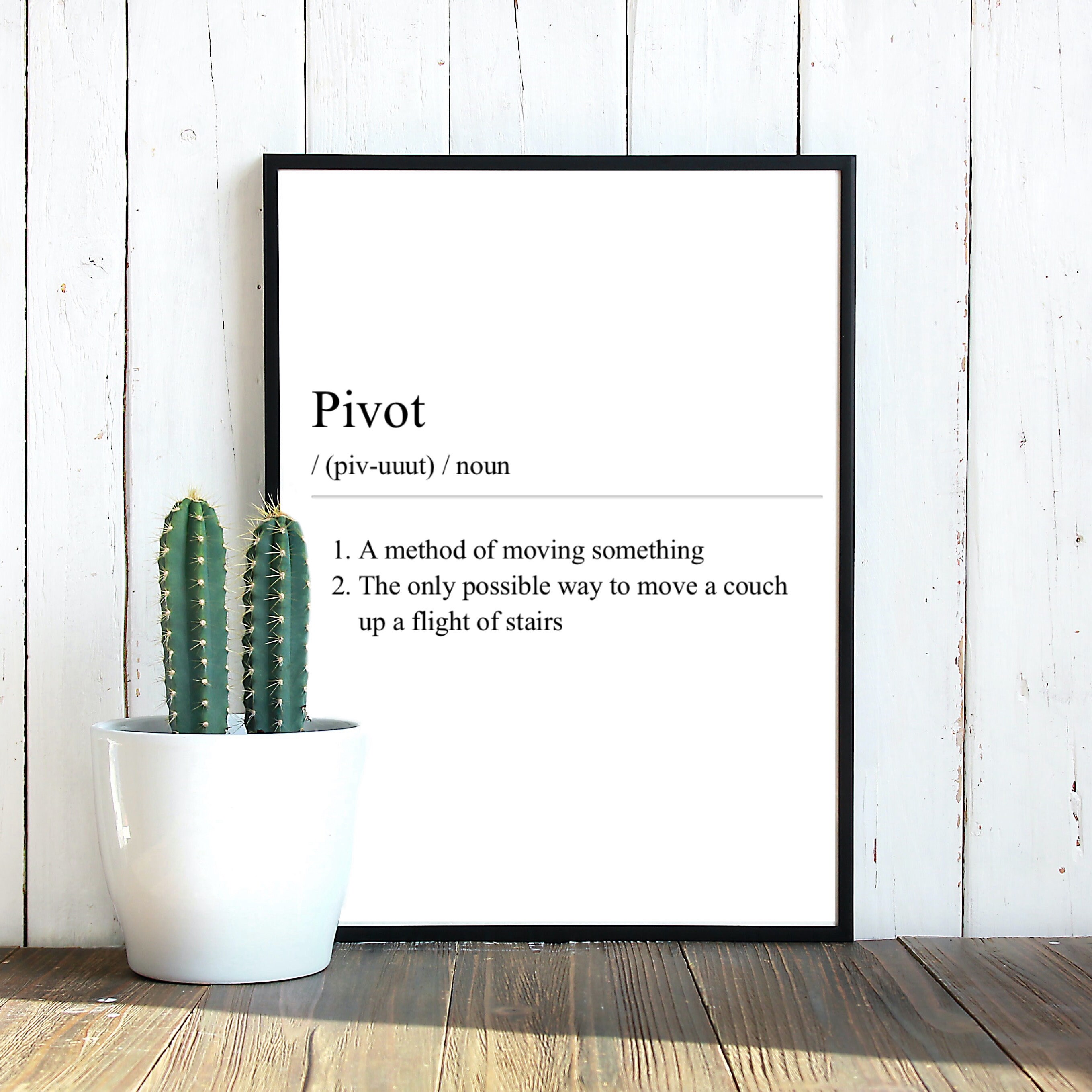 PIVOT Definition Dictionary Print / FRIENDS Tv Show Etsy UK