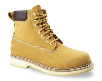 DieHard 84101 Men's Soft Toe Nubuck Leather Non-Slip Work Boots - 6" Wheat