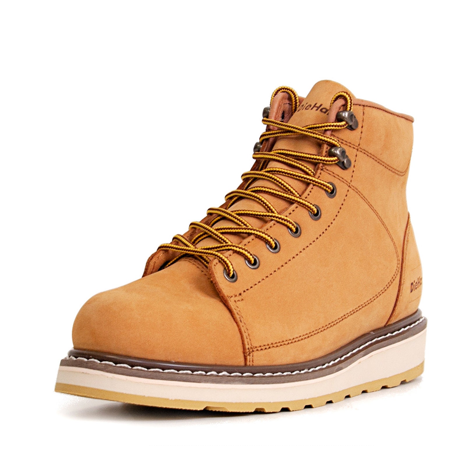 Diehard 84893 Men's Work Boots Wheat Nubuck Leather With Soft Toe