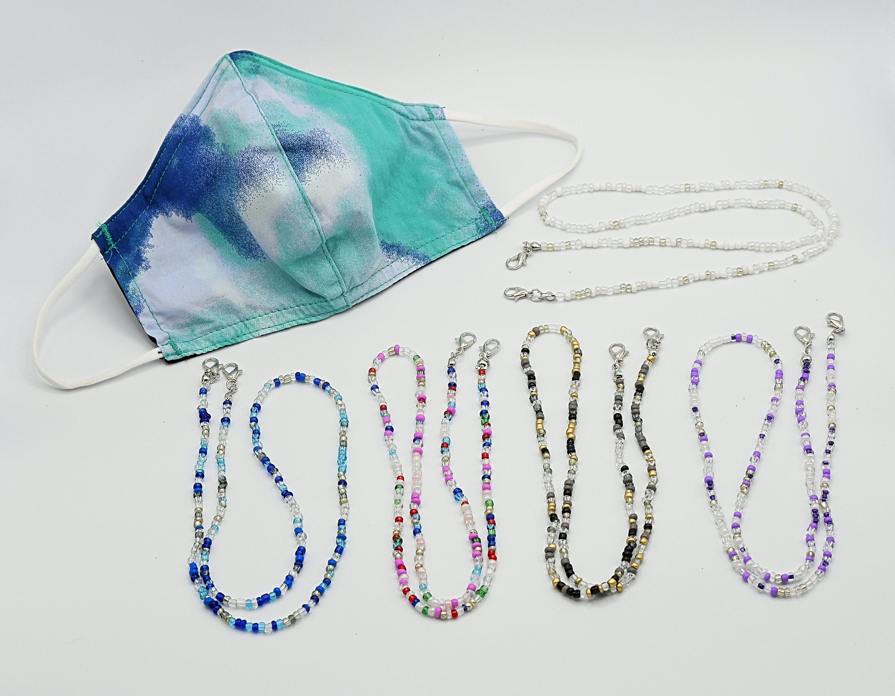 Face Mask Lanyard Adult Kids Beaded Mask Lanyard Face Mask Etsy