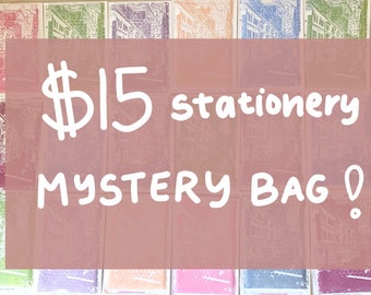 Stationery Set Mystery Bag – Washi Tape, Pens, Mechanical Pencils, Stickers, Memo Pads