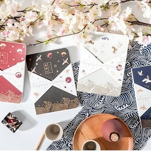 Aesthetic Bullet Journal | Red Blue White Black Crane Notebook