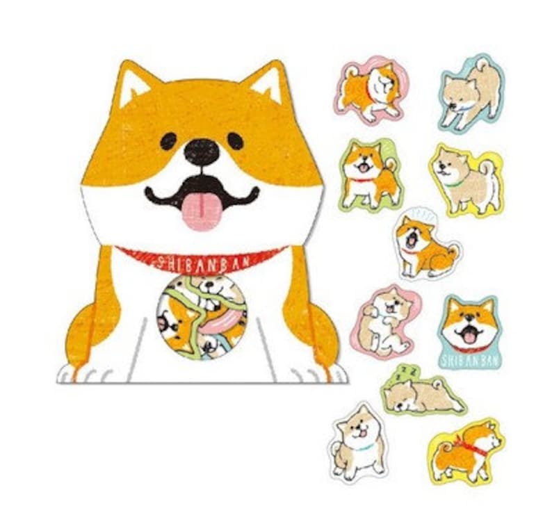 Shiba Inu Stickers \u2013 Set of 30