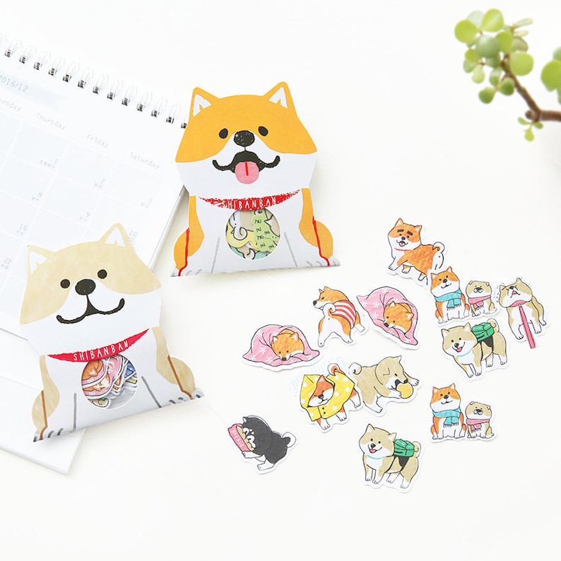 Shiba Inu Stickers \u2013 Set of 30