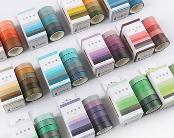 Basic Color Scheme Washi Tape – Set of 6 // Greens and Yellows