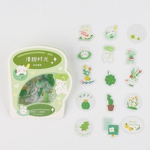 Cute Colorful Stickers Set of 45 Pieces Green