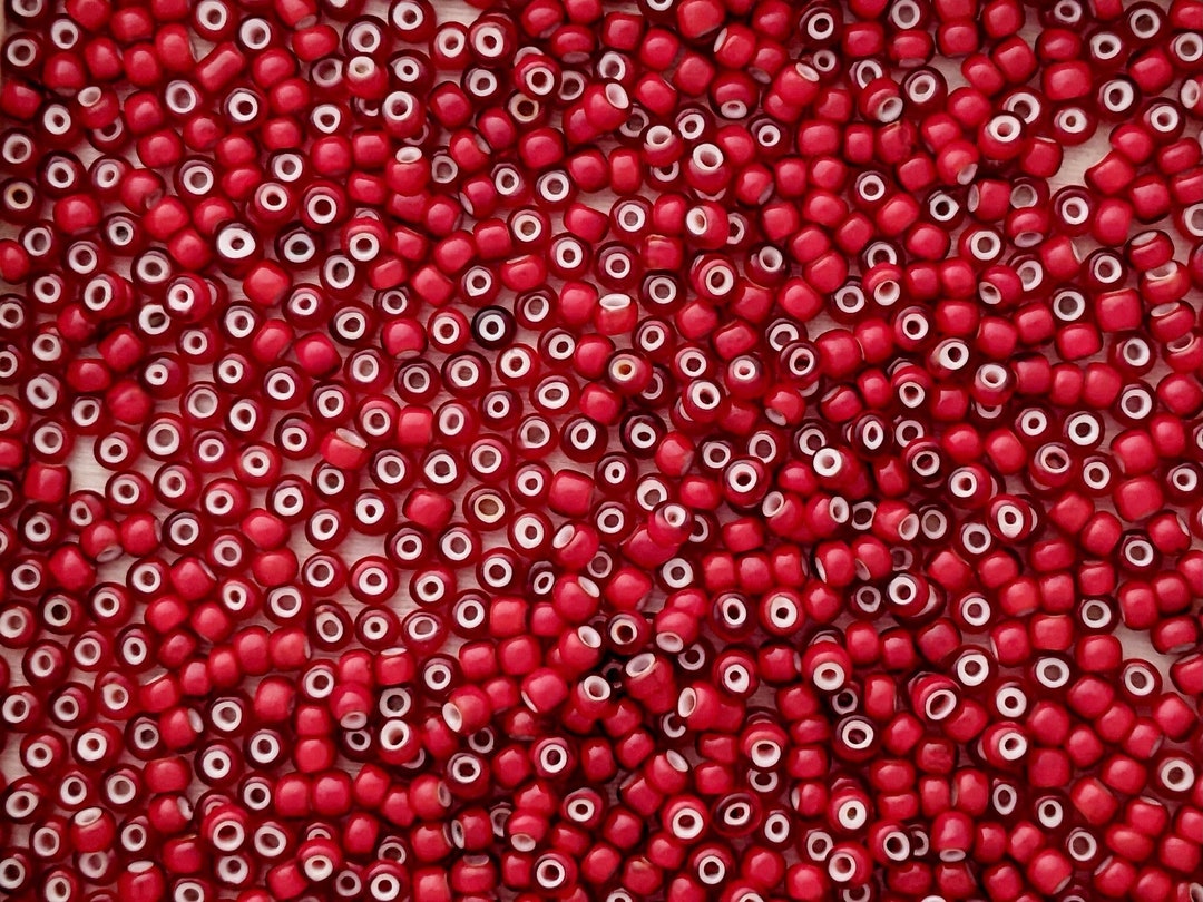 1oz Antique Red and White Seed Beads 1800 1920s Etsy