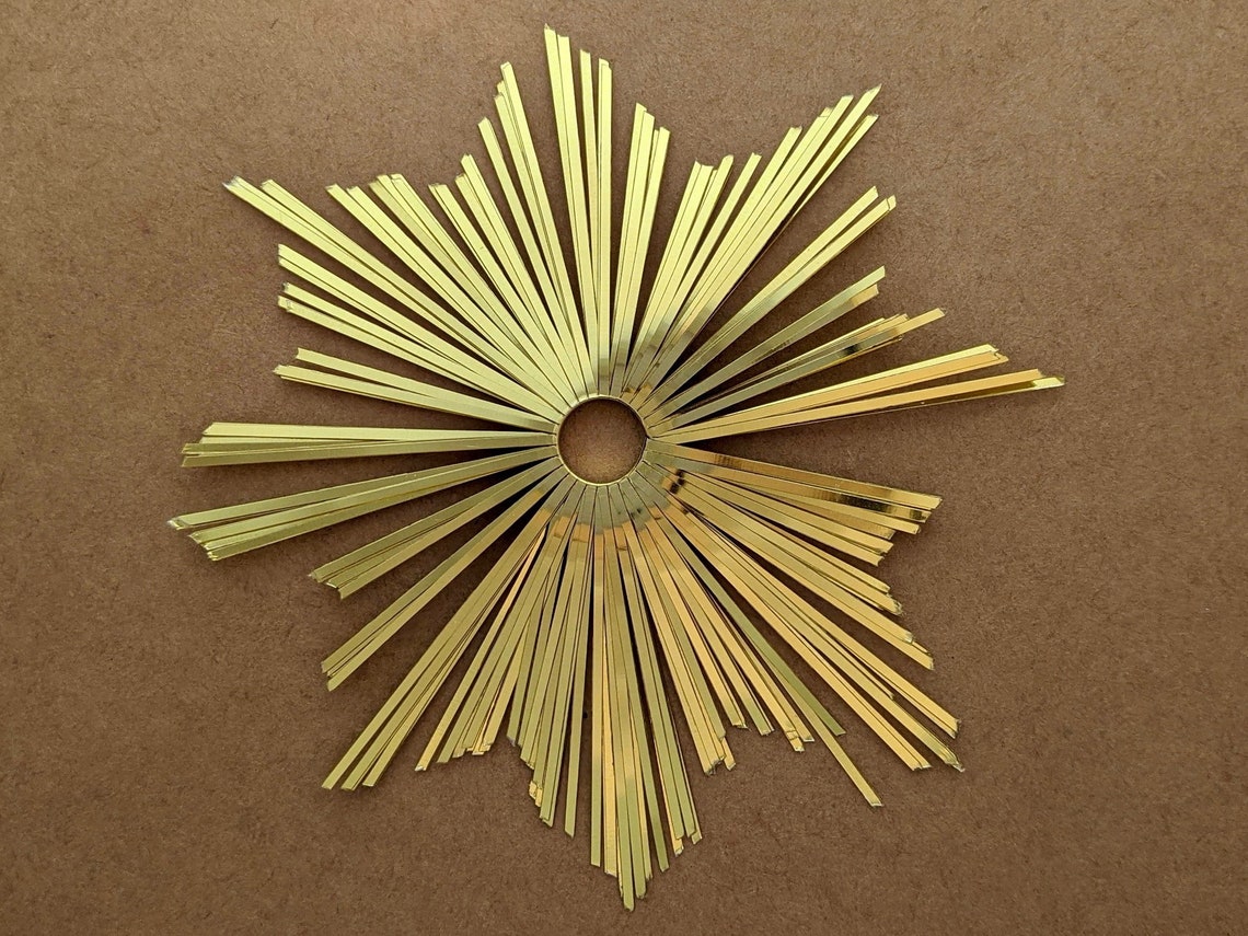 1pcs Beautiful Gold Starburst Tinsel Halos 1970s Etsy