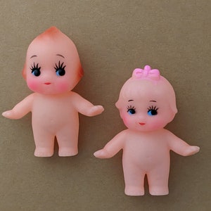 1pc- Cute Vintage Mini Kewpie Dolls- Vinyl- Plastic- Assorted Designs-Boy or Girl- 1980s/90s-Made in Japan