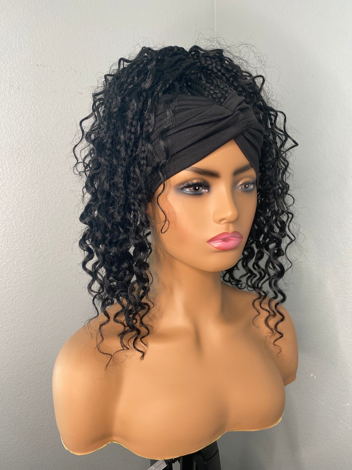 Headband Wig Braid Ponytail Bun Etsy