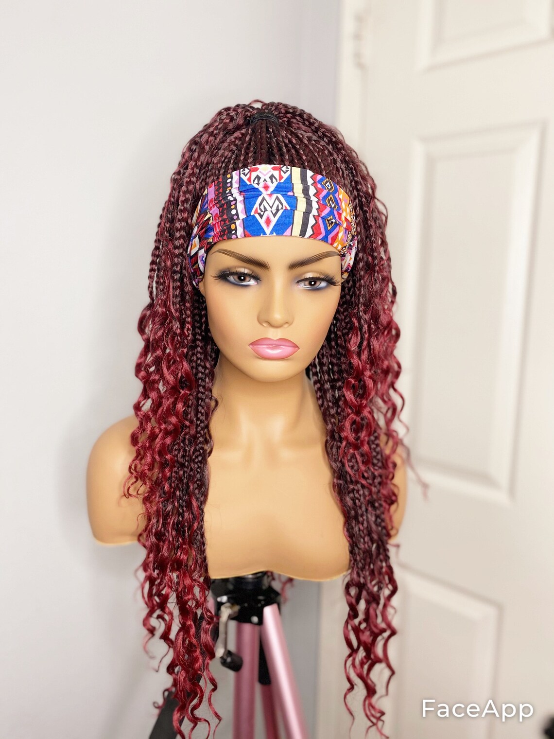 Headband Wig Half Up/Half Down Braids Etsy