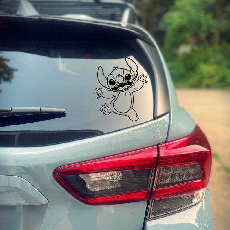 Stitch Cute Disney Lilo and Stitch Car Decal Laptop Etsy