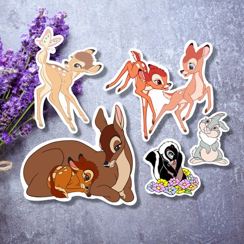 gras willekeurig woede Bambi Stickers Deer Sticker Sticker Laptop Sticker - Etsy