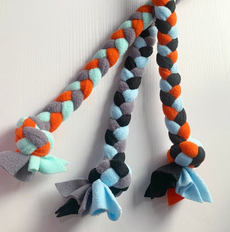 Braided Tuggles Fleece Dog Toy In The UK Tug Toy Puppy Etsy