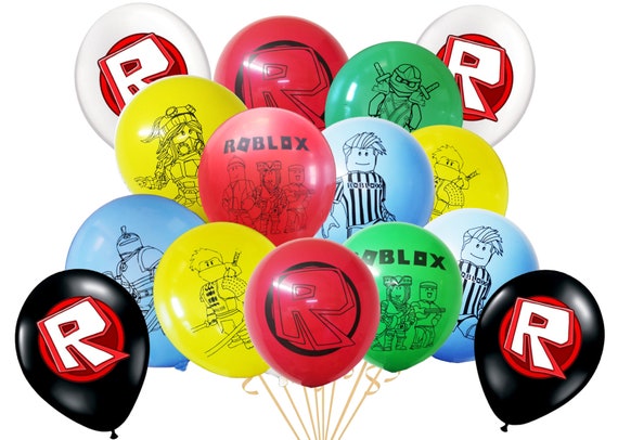 Select Roblox Video Game Birthday Party Theme Decoration Etsy - roblox foil latex combo gift candy bag favor table cover cup plate party box balloon napkins supplies decoration banner