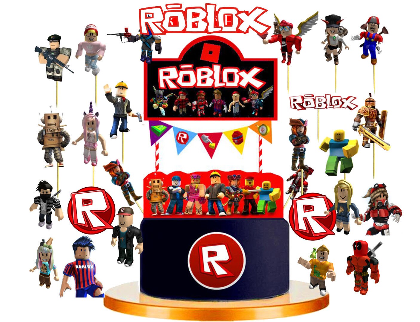 SELECT ROBLOX gift box theme items for your birthday party Etsy