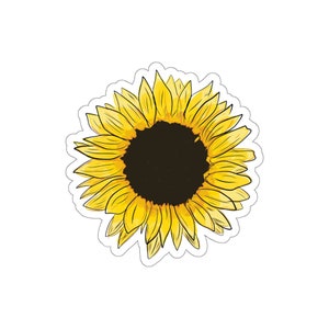 Sunflower Sticker | Flower Sticker | Sun Sticker | Nature Sticker | Yellow Flower Sticker | Laptop Vinyl Sticker Decal