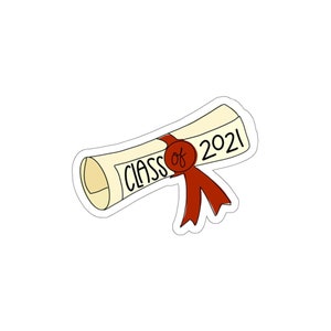 2021 年度卒業記念品 | COVID 卒業証書ステッカー | 大学卒業 | 高校卒業 | ノートパソコン用ビニールステッカー デカール