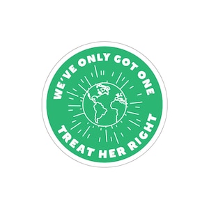 Earth Climate Change Sticker | Mother Nature Sticker | Spread Awareness |  Vinyl Laptop Sticker Decal