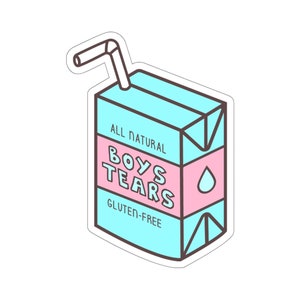 Boy Tears Juicebox Sticker | Emo Sticker | Tumblr Sticker | Vinyl Laptop Sticker Decal